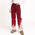 thumbnail image 5 of WTOBBY Women's Soft Comfortable Christmas Print Flannel Pajama Bottoms, Casual Home Pants with Holiday Snowflake and Tree Patterns, Cozy Fleece-Lined Sleepwear for Winter,White XS, 5 of 5