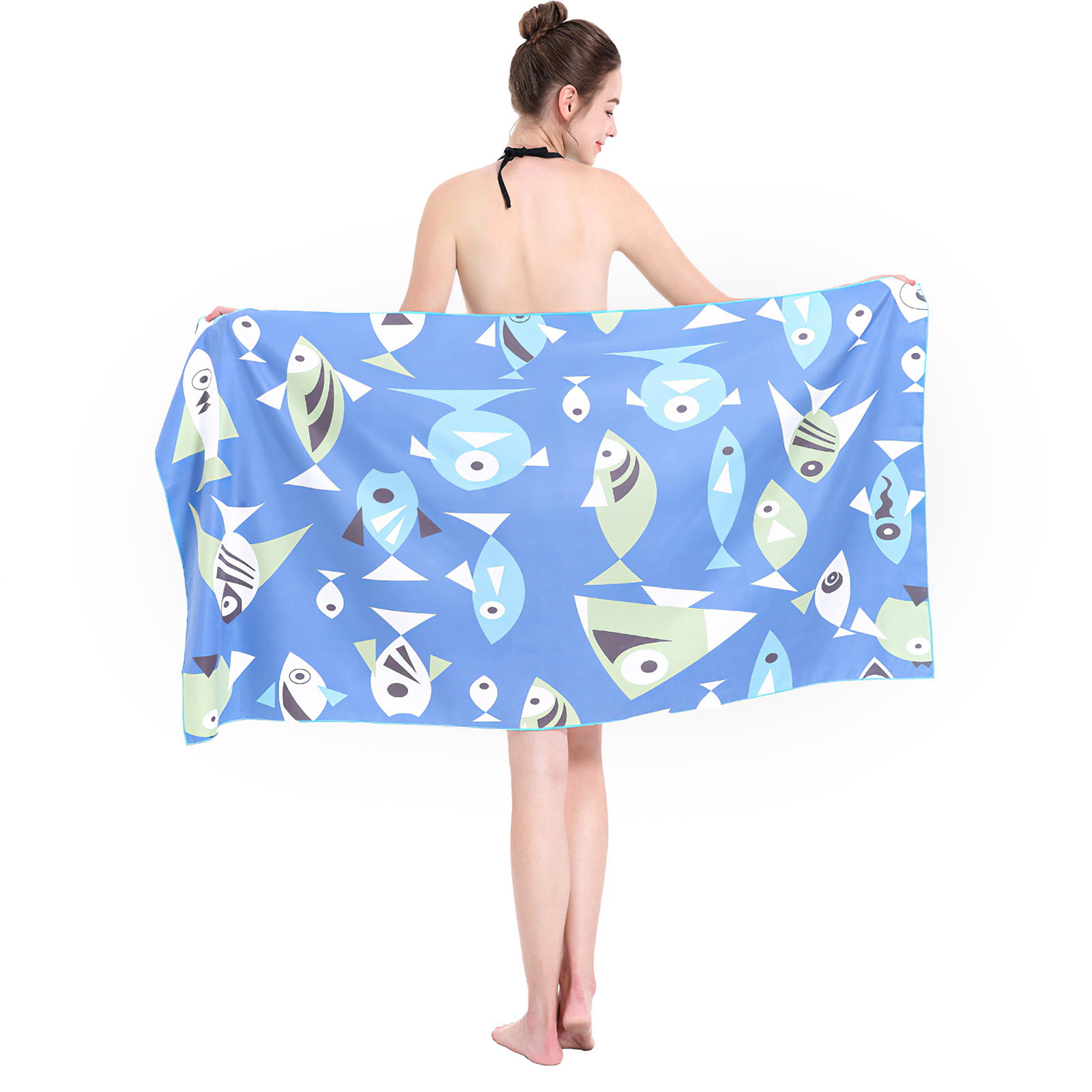 Mandala Boho Floral Hooded Towel Poncho Bath Swim Beach Coverup for Kids Adult 