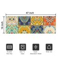 thumbnail image 5 of Bohemian Retro Floral Non-Slip Entryway Door Mat,Boho Indoor Decor Durable Low Plush Door Mat,Washable Welcome Rug for Patio Hallway Home Decor 16x47 Inches, 5 of 7