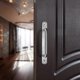 thumbnail image 3 of Sliding Barn Door Handle, Sliding Door Handle Pull with Stainless Steel Plate for Barn Doors Cabinet Closet2 Pieces, 3 of 5