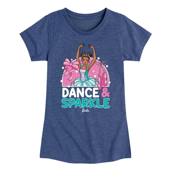 Barbie - Dance And Sparkle - Girls Fitted Short Sleeve Graphic T-Shirt