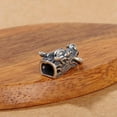 thumbnail image 4 of HOOUN 1PCS Véritable Pendentif Tête de Dragon Rétro Chanceux en Argent 925 pour Hommes et Femmes, 4 of 5