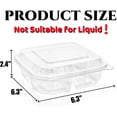thumbnail image 2 of 50 Pack Clear Bento Snack Containers, 4 Compartment Food Storage Containers, Reusable Meal Prep Containers, Plastic Divided Bento Boxes with Lids for Lunch, Work, Travel, 2 of 8