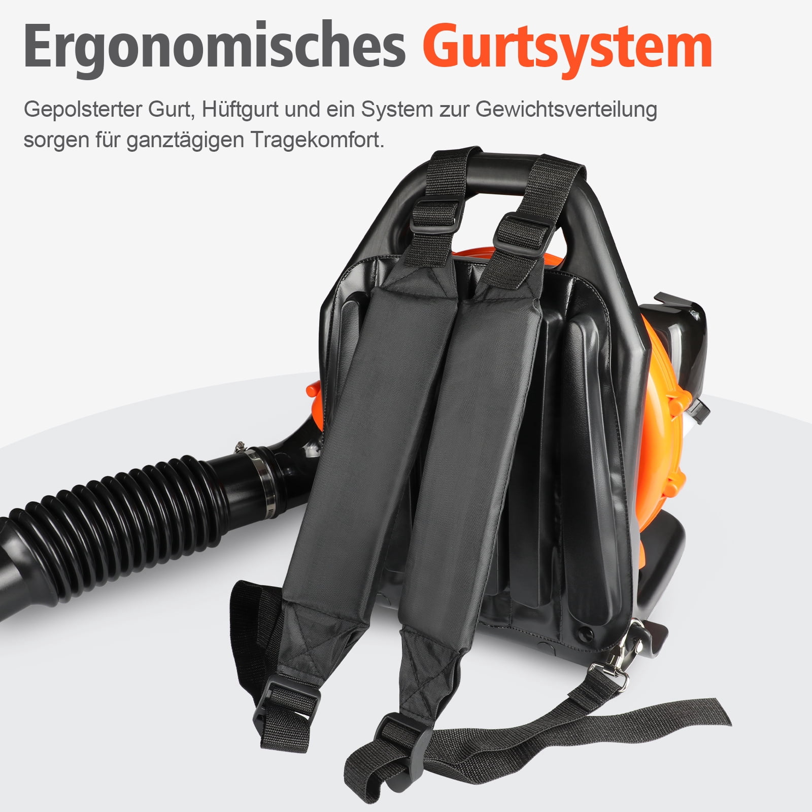 43CC Backpack Gas Powered Leaf Blower, 665CFM 2800 RPM 2-Stroke Powerful Lightweight Gasoline Grass Lawn Blower with 1.7L Fuel Tank for Yard Lawn Care, Snow Removal