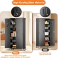 thumbnail image 3 of Aobao Rolling 72" Metal 4-Shelf Floor Mount Garage Cabinet with Digital Lock, Black, 3 of 7