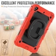 thumbnail image 4 of XYX pour iPad Mini 5e/4e Génération Étui 7,9 Pouces 2019/2015, étui Rotative 360 Antichoc avec Support, Poignée, Bandoulière, Rouge, 4 of 7
