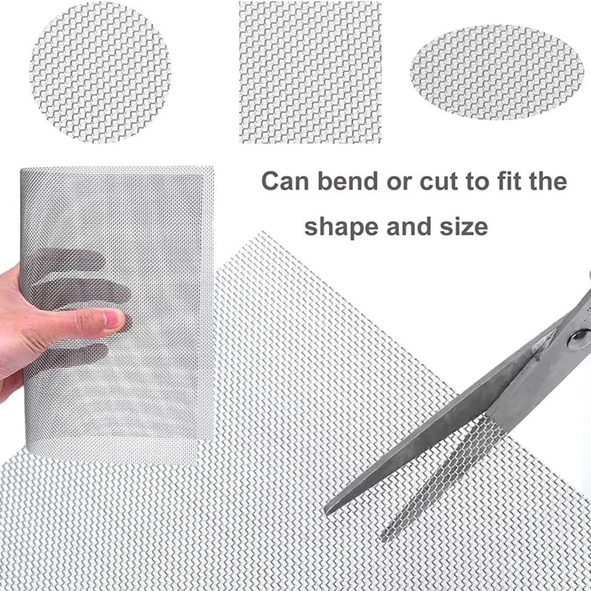 Mosquito Net Roll 120 x 300 cm, Mosquito Net Fabric by the metre for windows, Adjustable and Durable Fiberglass, Grey, Gu.B/Blue