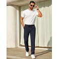 thumbnail image 4 of COOFANDY Mens Casual Pants Elastic Waist Chino Pants Lightweight Drawstring Pants with Pockets, 4 of 6