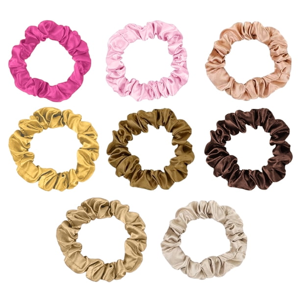 Diadema Diadema de satén de seda - Soporte de cola de caballo elástico Diadema Diadema pequeña Cabello rizado grueso Accesorios para la diadema