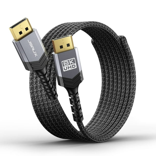 Cable DisplayPort JSAUX 1.4 4,5 m 8K @60Hz, 4K @144Hz, 2K @240Hz