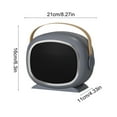 thumbnail image 3 of 1200W Desktop Space Heater, 220V Portable Electric Heater Fan for Office Desk Bedroom, Heating with Overheat Protection, Energy Efficient Compact Heater, Gray, 3 of 7