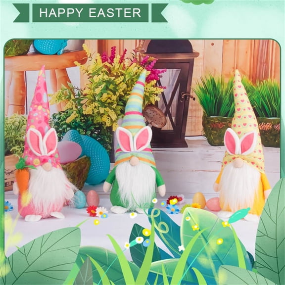 Easter Gnomes Plush Doll Easter Bunny Gnomes Decor, Easter Decorations for The Home Indoor Spring Decor