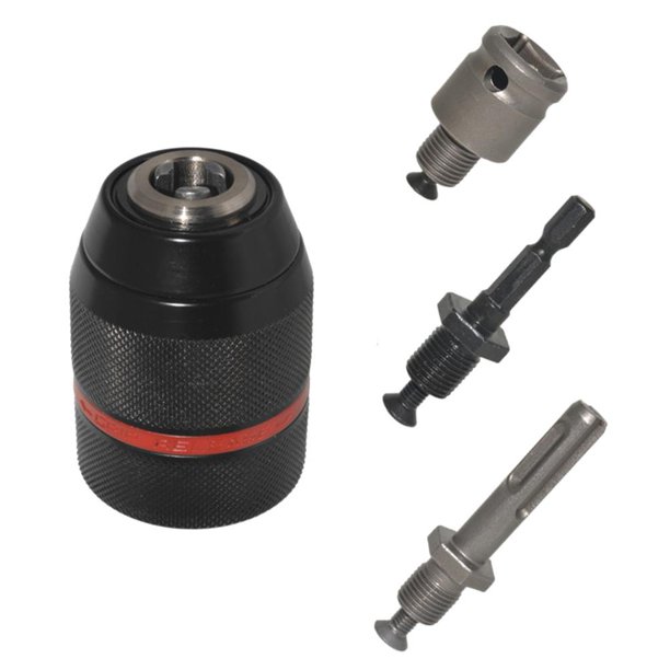 Portabrocas sin llave Herramientas de fijación de convertidor de cambio rápido de 0,5-13 mm (estilo E) 4 piezas