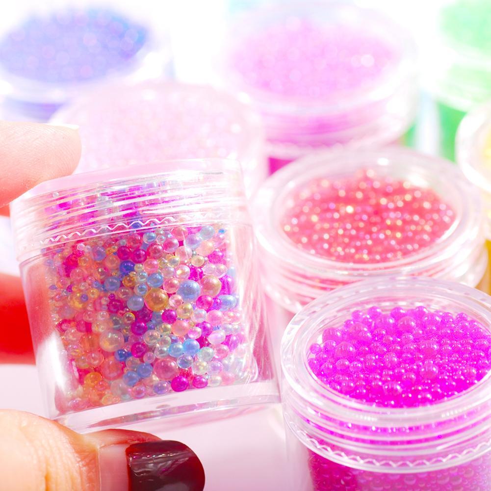 Mini Bubble Colored Glass Beads For Diy Silicone Epoxy Resin Mold Filling Resin Jewelry Nail Art Decoration B7G1