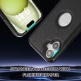thumbnail image 5 of iPhone 16 Plus Case with Logo Hole, Premium PU Leather + TPU Slim Fit Shockproof Anti-Scratch Heavy Duty Protection Rugged Phone Case for Apple iPhone 16 Plus, Black, 5 of 7