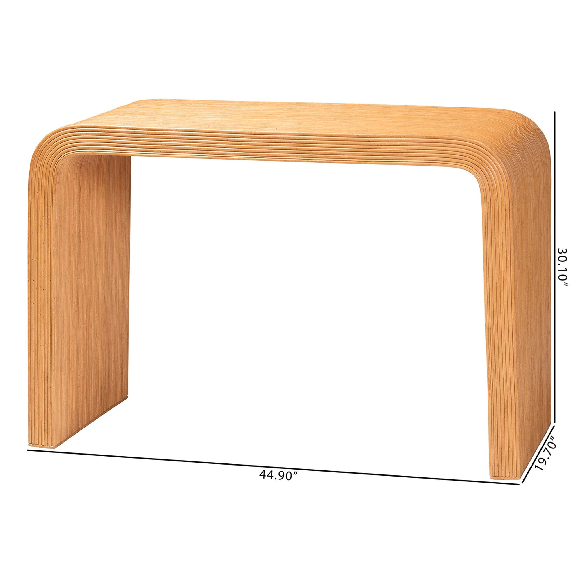 bali & pari Guevara Boho Console Table, Light Honey