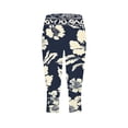 thumbnail image 5 of Seffadzy Women's Random Print Cropped Pants Women's Wave Design Stretch Yoga Pants Perfect For Yoga, Pilates And Other Indoor Activities._Black_L, 5 of 5