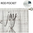 thumbnail image 5 of Country Rustic Farmhouse Cabin Small Kitchen Curtains Rooster Grey White Window Treatment Retro Quotes Windmill Cafe Short Curtains for Bathroom Room Tier Treatment Drapes 27.5x39 inch, 5 of 6