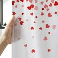 thumbnail image 6 of Cute Valentines Day Shower Curtain, Valentine''s Red Pink Heart Love Decor Fabric Shower Curtains Set for Bathroom Decoration with Hooks 72 X 72 Inch Trendy Valentine Hearts Bath Decor, 6 of 6