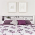 thumbnail image 2 of Bowery Hill Transitional Wood King Bookcase Headboard in White, 2 of 5