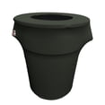 thumbnail image 5 of LA Linen Stretch Spandex Trash Can cover 44-Gallon Round,Coral, 5 of 7