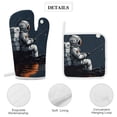 thumbnail image 4 of Funny Astronaut Oven And Pot Holders Sets, Heat Resistant Pads Kitchen Decor for Cooking Baking BBQ Grilling, Christmas Kitchen Gifts, 4 of 6