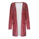 thumbnail image 4 of Mujeres de Manga Larga Tops de Impresión Casual Blusa de Bolsillo Cardigan Algodón Poliéster, Moda Señoras Top para el Uso Diario Y Casual de Primavera, 4 of 9