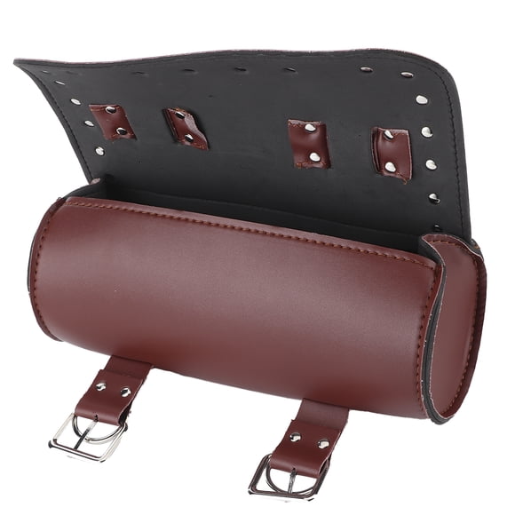 Accesorios para Alforjas Bolsa Universal para Motocicleta Alforja de Cuero Pu Rollo de Motocicleta Equipaje Motor Reemplazo Negro ANGGREK Otros