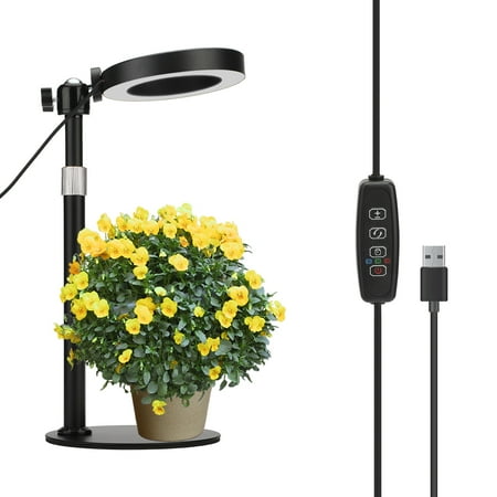 

Automatic Timer Led Growing Light Full Spectrum Garden Articles Portable Disc Usb Durable Ring Plant Growth Lamp
