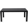 thumbnail image 2 of Franklin Collection Sleek Black Glass Coffee Table with Black Metal Legs, 2 of 5
