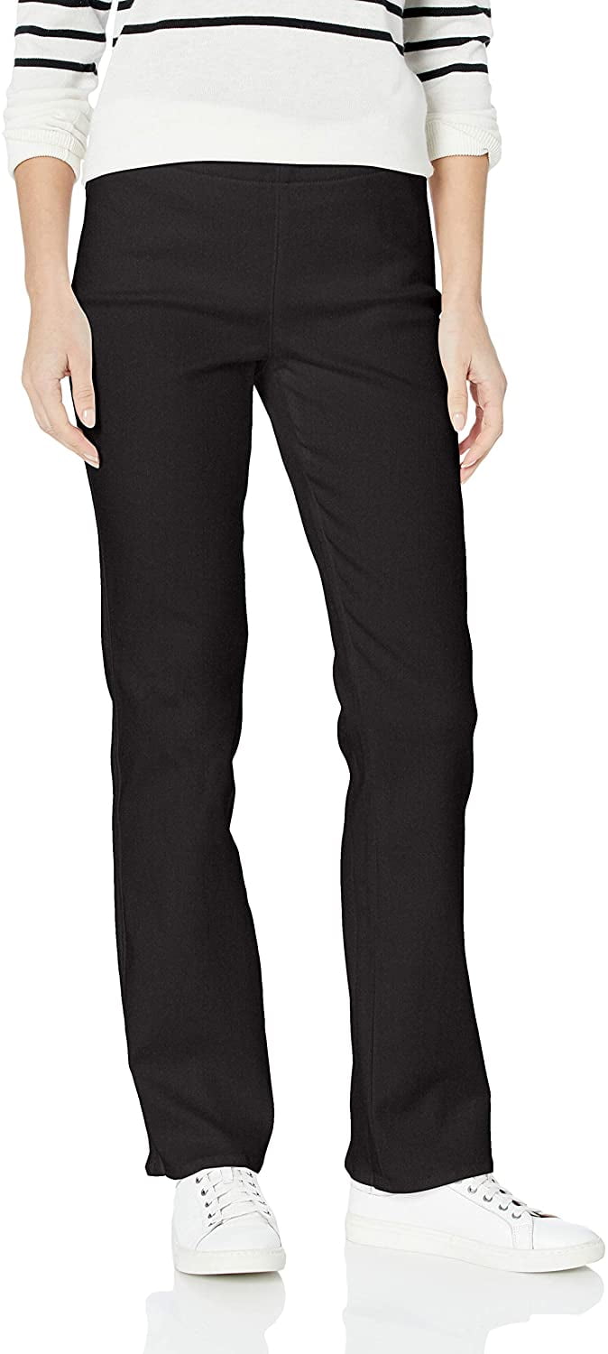 women's pull on straight leg jeans