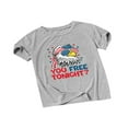 thumbnail image 1 of T-shirt d'Été pour Papa et Fils Gris à Manches Courtes, Col Rond, Imprimé Lettres Hibou, Coupe Ample, 1 of 5