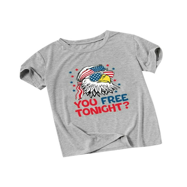 T-shirt d'Été pour Papa et Fils Gris à Manches Courtes, Col Rond, Imprimé Lettres Hibou, Coupe Ample