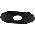thumbnail image 2 of 36"W x 18"H x 9 1/2"ID x 1"P Chrysler Architectural Grade PVC Pierced Ceiling Medallion, Black, 2 of 10