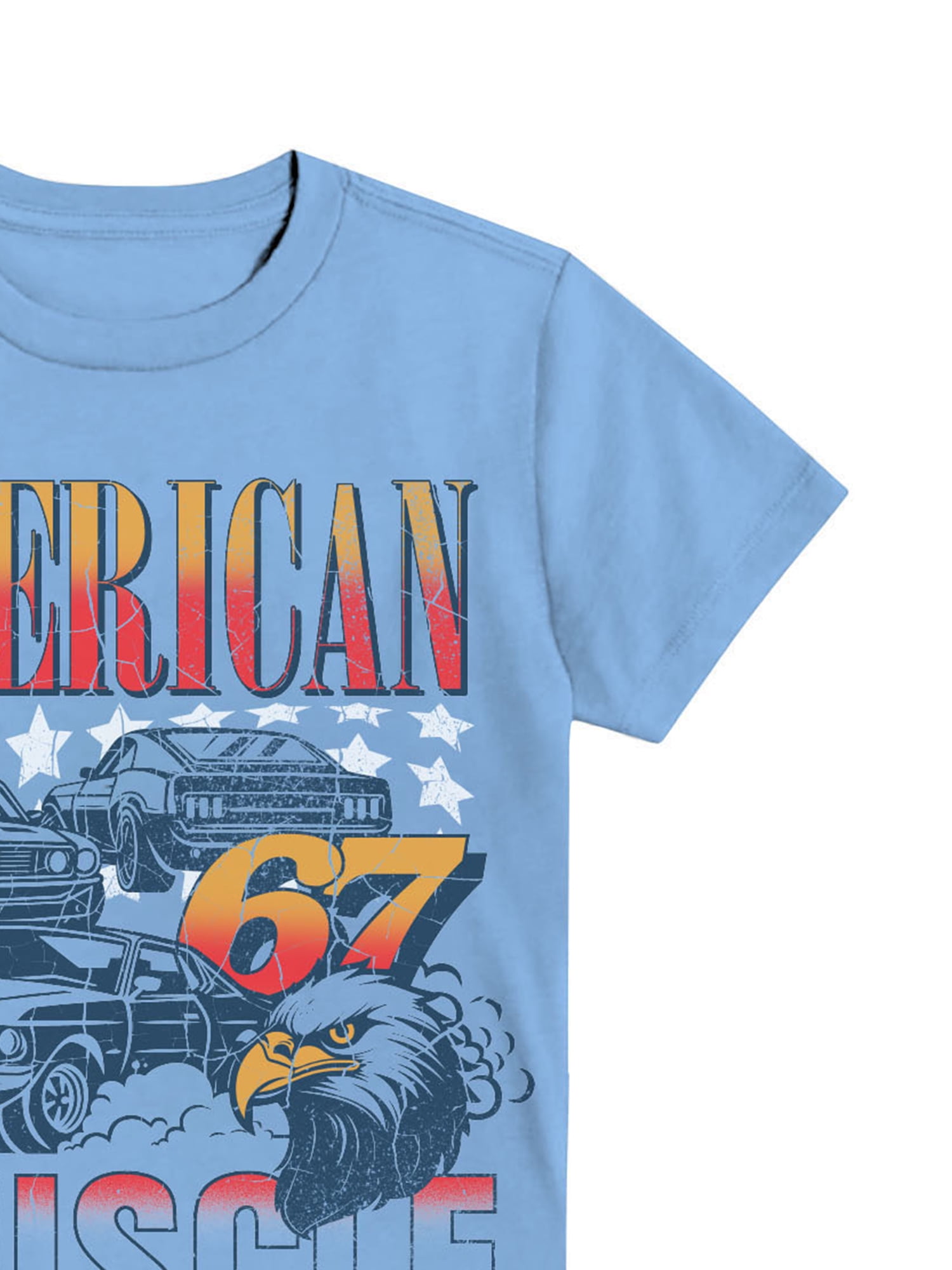 Wonder Nation, Boys' & Big Boys' American Muscle, Short Sleeve, Graphic T-Shirt, Sizes 4-18