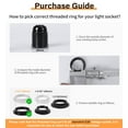 thumbnail image 2 of E26 Lamp Shade Socket Ring for Threaded Medium Base Light Fixture, Inner Diameter 1-1/2 Inch, Black, 4-Pack, 2 of 7