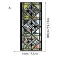 thumbnail image 5 of Diamond Geometry Stained Glass Window Film, 17.7 x 39.3 Inch Static Cling Privacy Film, Sun Blocking Removable Decor Glass Cover for Bathroom Living Room Home Decoration, 5 of 7