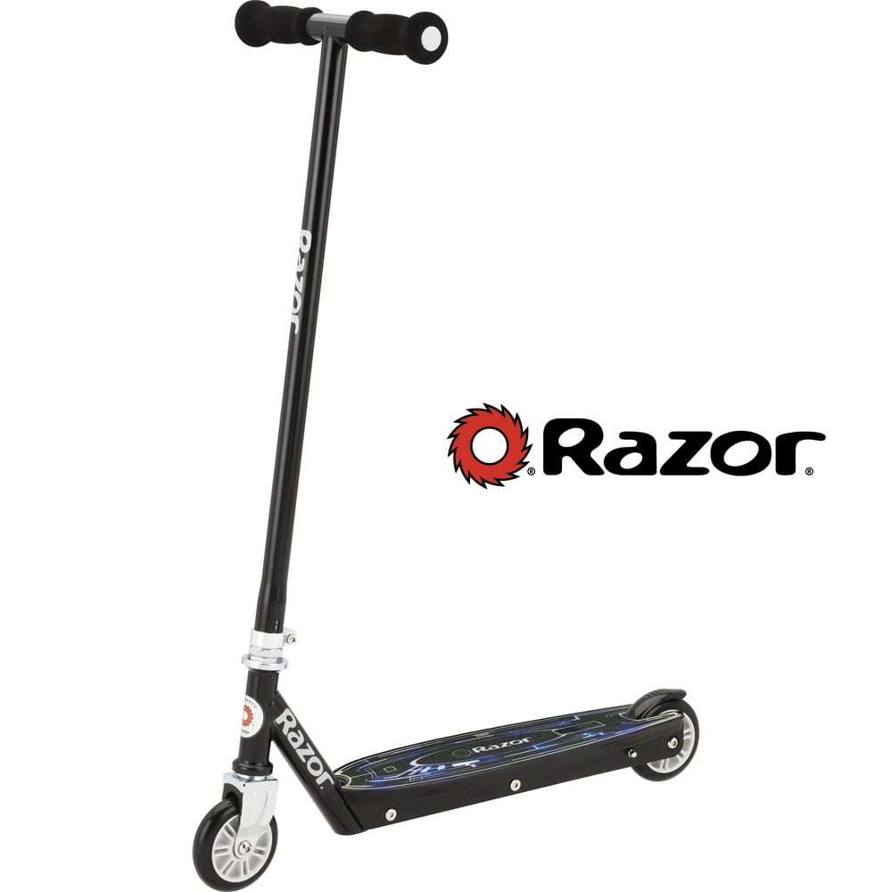 Razor Tekno Kick Scooter Glowing Blue LED LightUp Deck, Lightweight