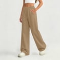 thumbnail image 5 of Vibrex Girl's Wide Leg Sweatpants Elastic High Waisted Loose Pants with Pockets Solid Color Atheltic Casual Drawstring Sweat Pants 5-14 Years, 5 of 9
