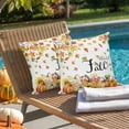 thumbnail image 5 of Outdoor Pillow Covers Waterproof Pillow Cases Protector Watercolor Pumpkin Maple Leaf Pillowcase Pack of 2 Fall Sunflower Autumn Harvest Throw Cushion Case for Pation,Couch,Living Room Sofa, 18x18 in, 5 of 9