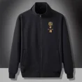 thumbnail image 3 of Sudadera con capucha para hombre, ropa masculina, sudadera con cremallera completa, jersey negro, talla grande, estética, invierno, años 90, algodón, nueva, Y2k, holgada, sin capucha, 3 of 5