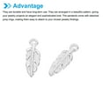 thumbnail image 5 of Metal Charm Pendants, 100 Pcs Feather Shape Mini Pendant, Silvery, 5 of 6