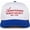 American Sports Society - White/Royal Blue, variant on Funky Junque Trucker Hat – Vintage Two-Tone Snapback Baseball Cap with Embroidered Design - Country Cowboy - Beige/Brown