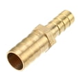 thumbnail image 6 of Unique Bargains 4Pcs 14mm - 10mm Straight Shaped Hose Barb Fitting Brass Hose Fitting Connector, 6 of 6
