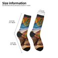 thumbnail image 2 of Rocae Colorful Maple Leaf Beach Turtle for Girls Boys Crew Socks,Children's Socks, Kids Socks, Toddler Socks: Daily Wear with Kids School Uniform, 2 of 5