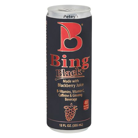 Bing Energy Beverage Bing Black 12 fl oz (Pack Of 12)