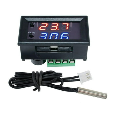 

QUSENLON Dual Color LED Display Monitor Electronic Temperature Controller Heat/Cooling