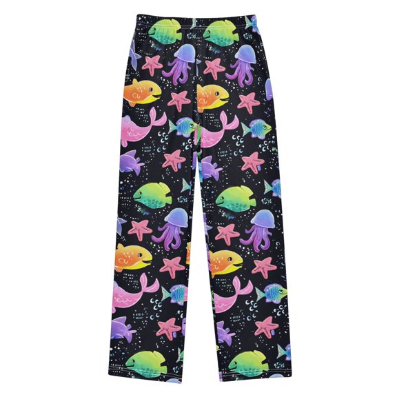 joogoo Cute Whale Jellyfish Pajama Pants Pj Bottoms Sleepwear Lounge L