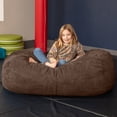 thumbnail image 4 of Jaxx Sofa Saxx 4-Foot Bean Bag Lounger for Kids & Teens, Chocolate, 4 of 4