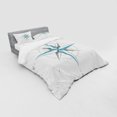 thumbnail image 3 of Ambesonne Compass Bedding Set 3 Pcs, Antique Wind Rose, Twin, Teal and Dimgray, 3 of 3